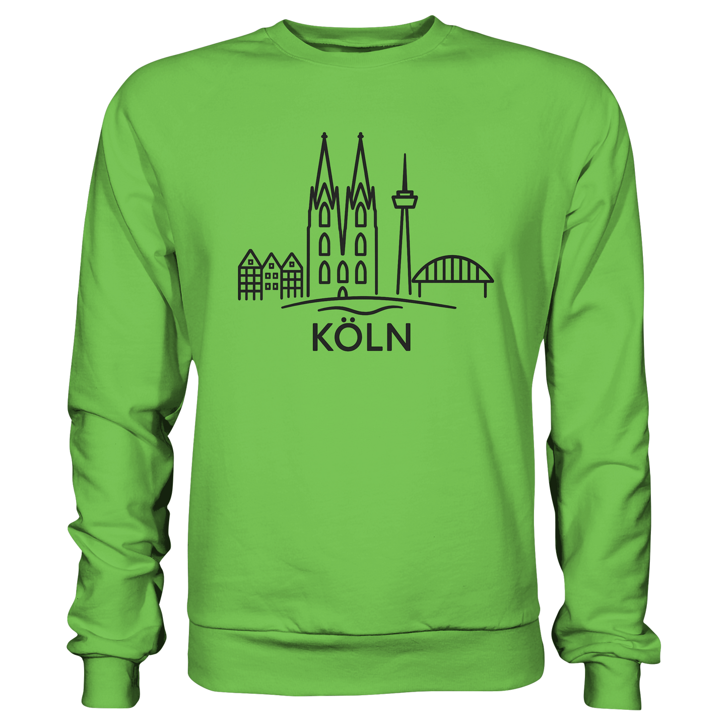 Köln Skyline (großer Druck auf der Brust) - Basic Sweatshirt