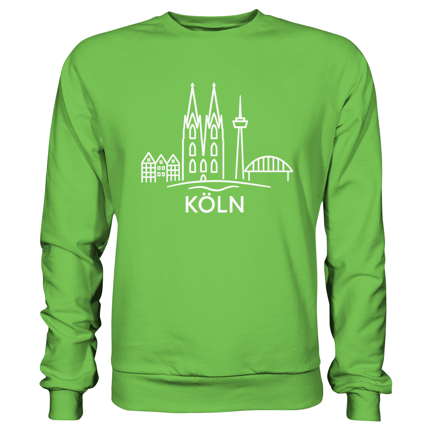 Köln Skyline (großer Druck auf der Brust) - Basic Sweatshirt