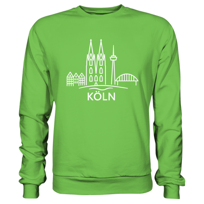 Köln Skyline (großer Druck auf der Brust) - Basic Sweatshirt