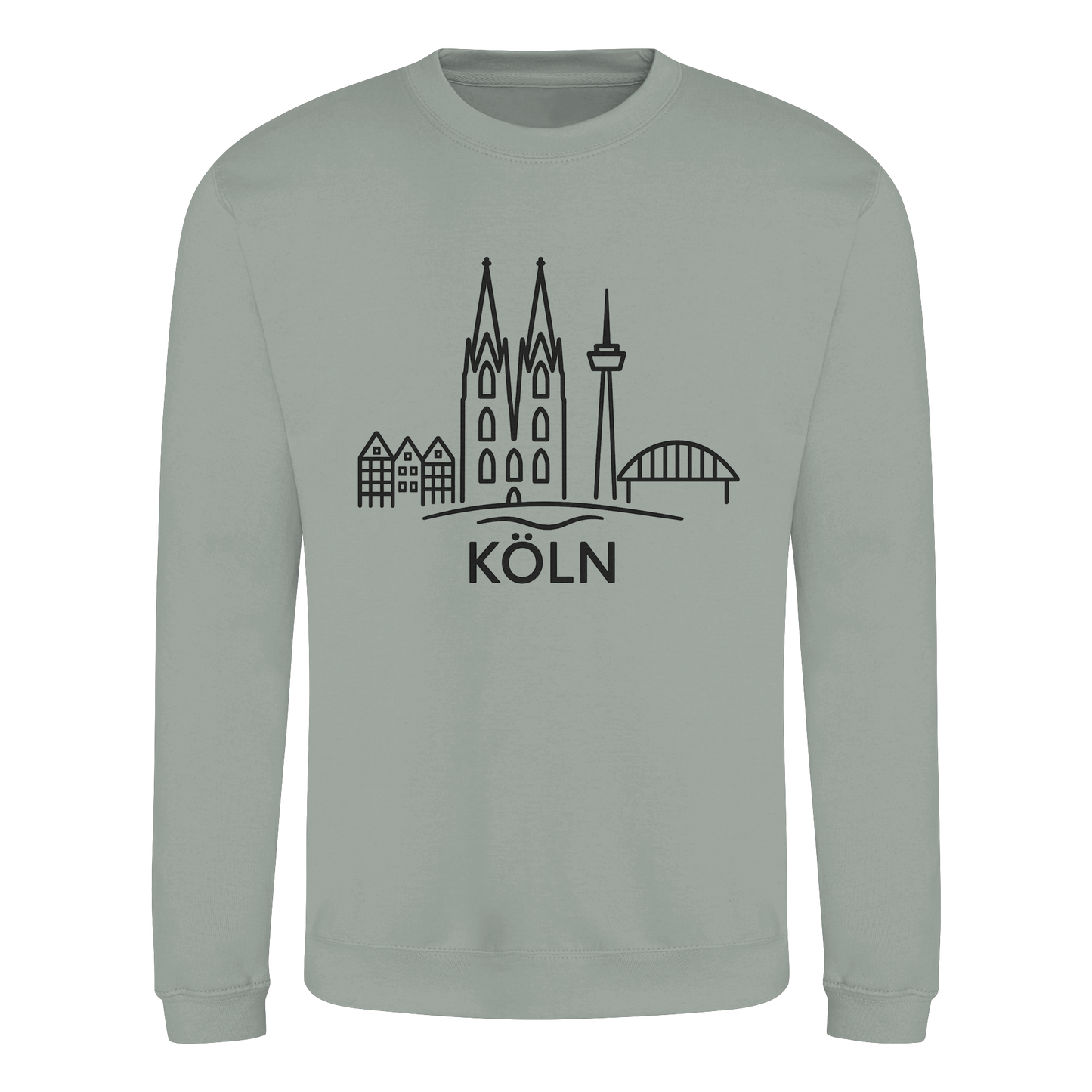 Köln Skyline (großer Druck auf der Brust) - Basic Sweatshirt