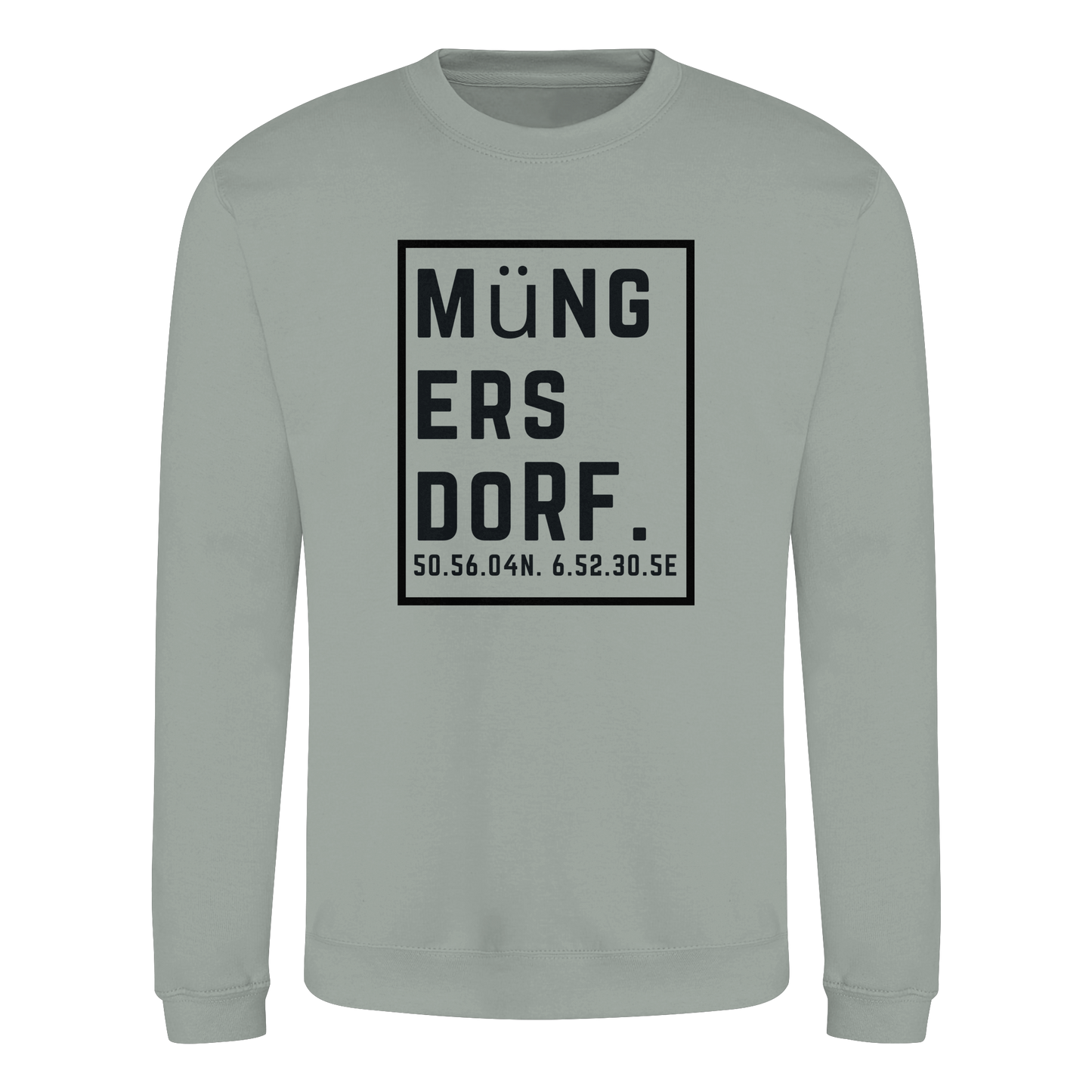 Müngersdorf Koordinaten (großer Druck auf der Brust) - Basic Sweatshirt
