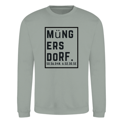 Müngersdorf Koordinaten (großer Druck auf der Brust) - Basic Sweatshirt