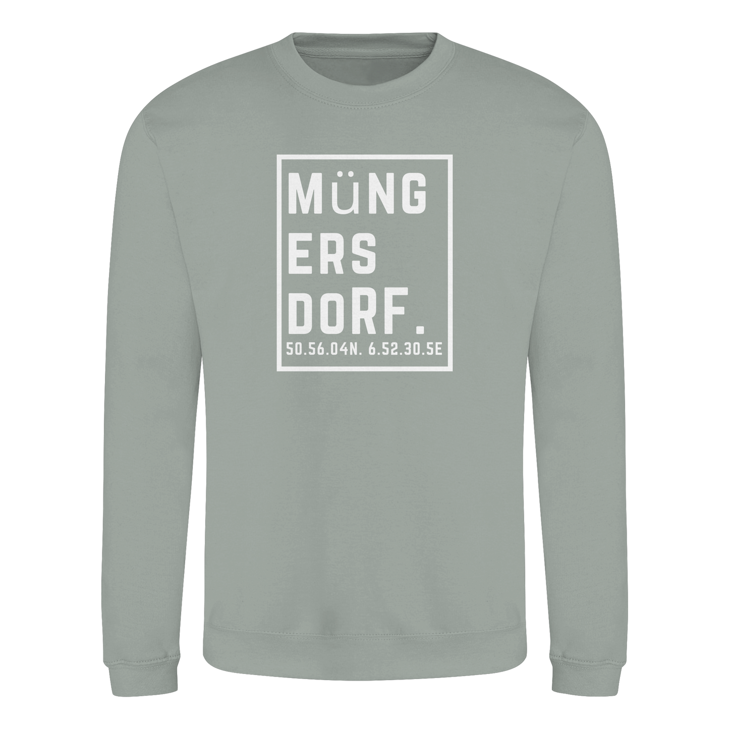 Müngersdorf Koordinaten (großer Druck auf der Brust) - Basic Sweatshirt