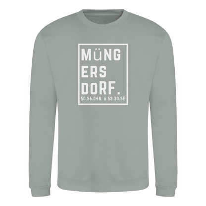Müngersdorf Koordinaten (großer Druck auf der Brust) - Basic Sweatshirt