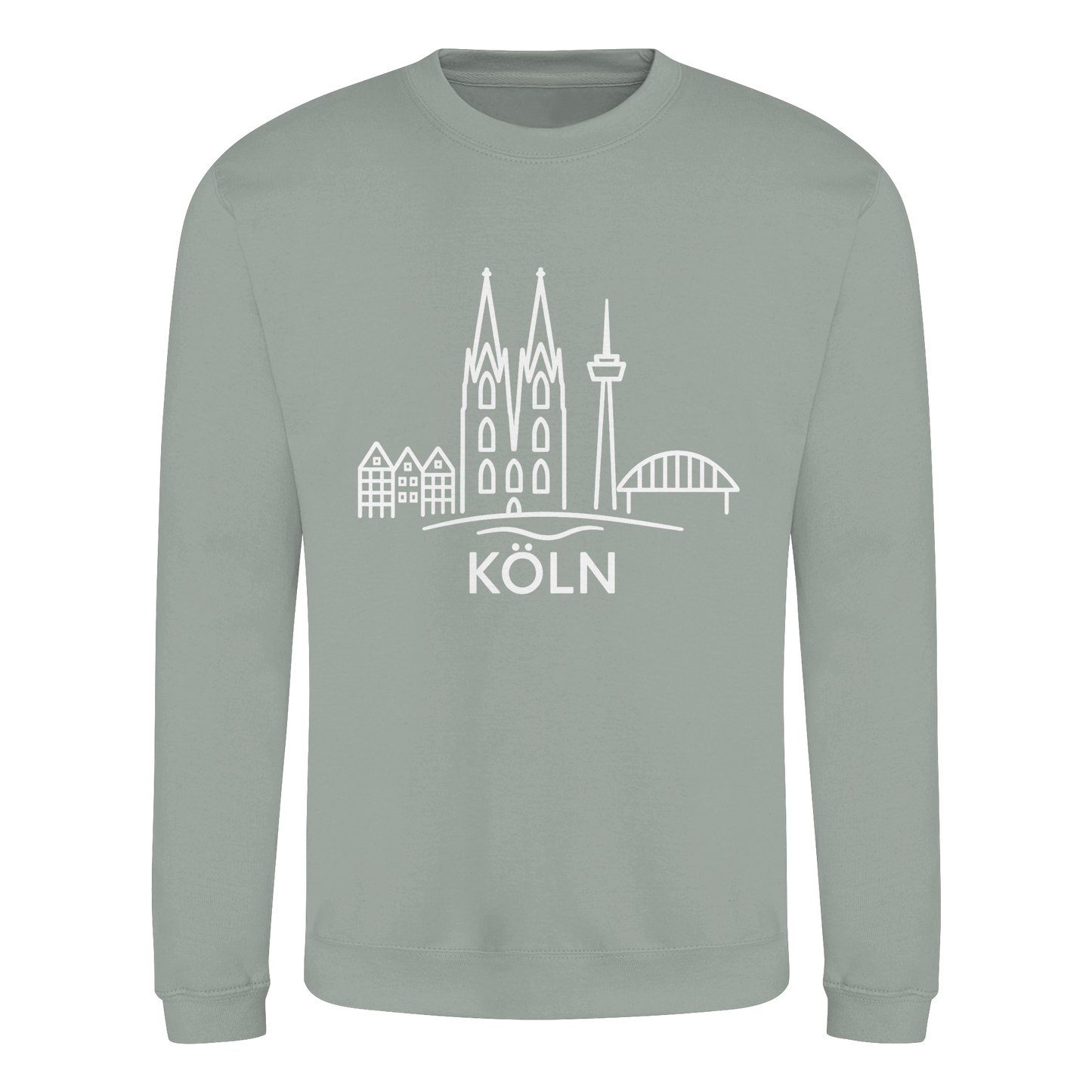 Köln Skyline (großer Druck auf der Brust) - Basic Sweatshirt