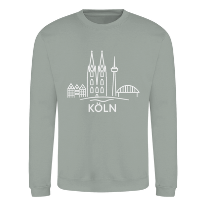 Köln Skyline (großer Druck auf der Brust) - Basic Sweatshirt