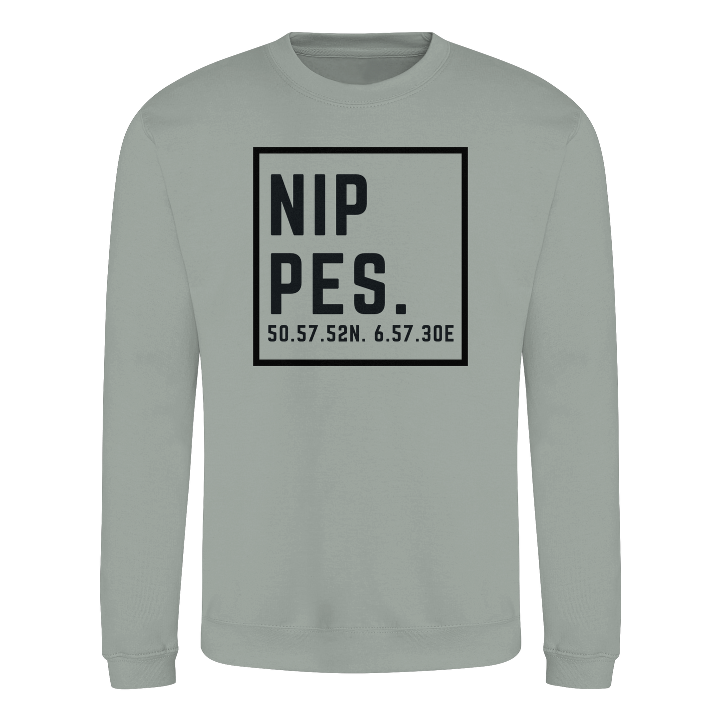 Nippes Koordinaten (großer Druck auf der Brust) - Basic Sweatshirt