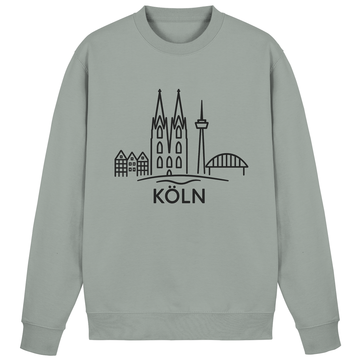 Köln Skyline (großer Druck auf der Brust) - Basic Sweatshirt