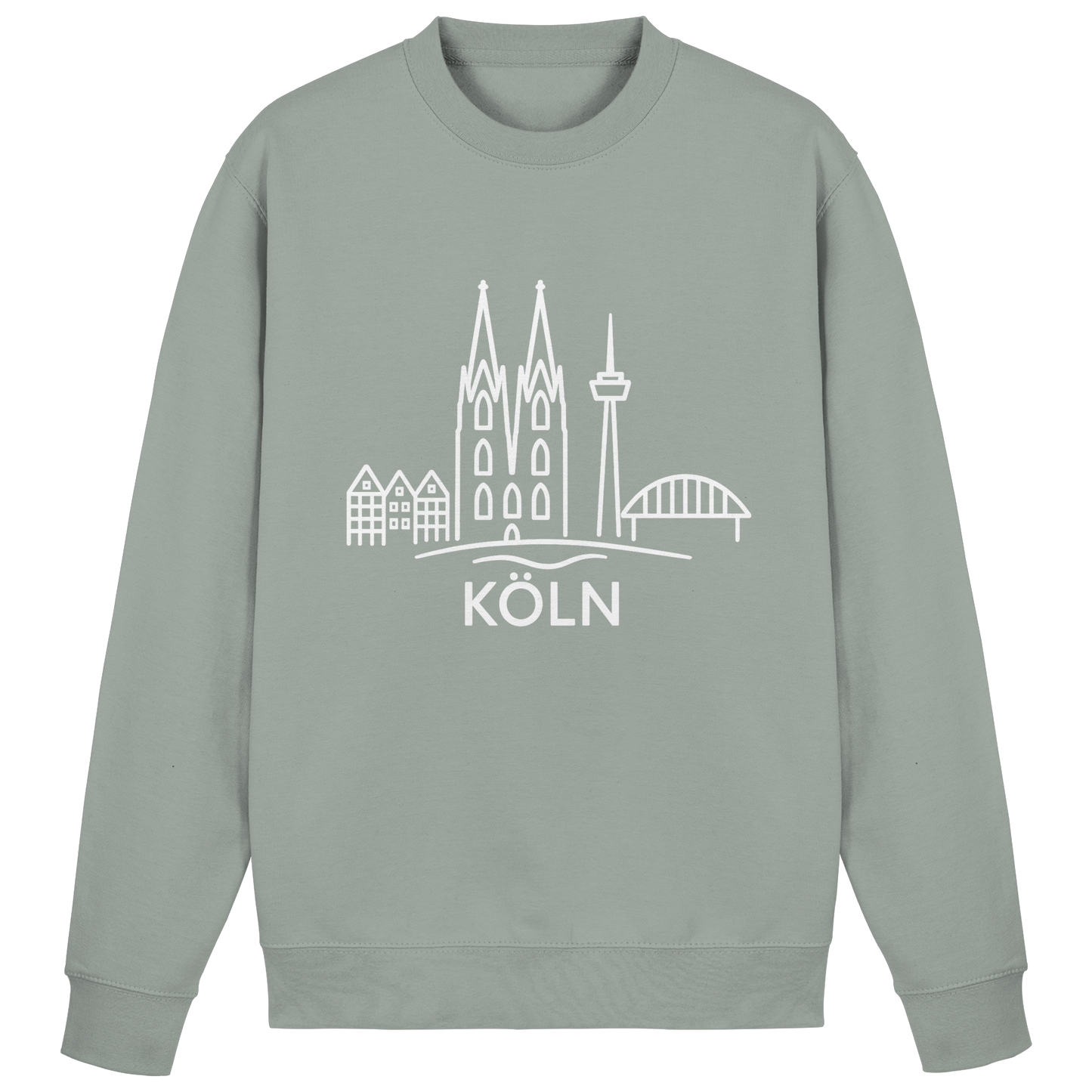 Köln Skyline (großer Druck auf der Brust) - Basic Sweatshirt