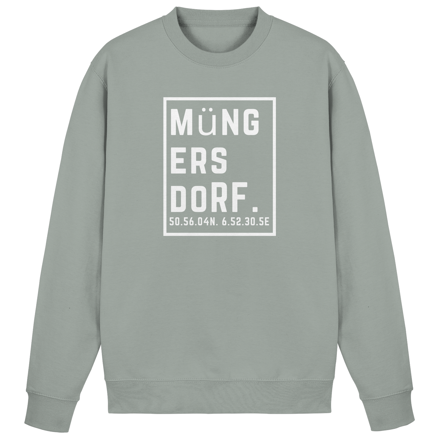 Müngersdorf Koordinaten (großer Druck auf der Brust) - Basic Sweatshirt