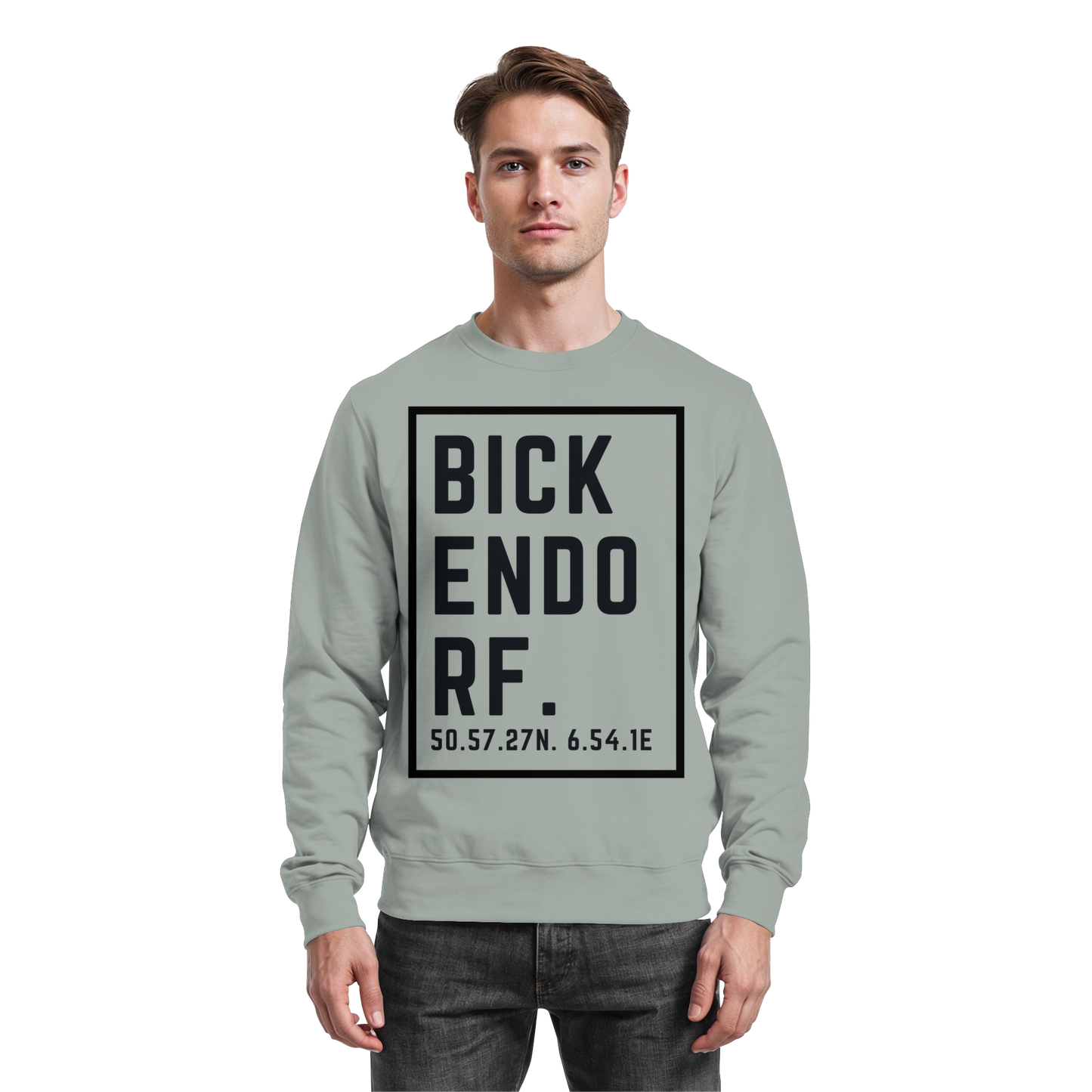 Bickendorf Koordinaten (großer Druck auf der Brust) - Basic Sweatshirt