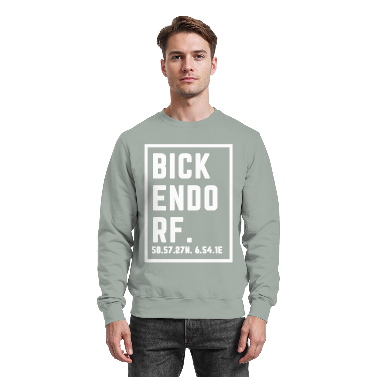 Bickendorf Koordinaten (großer Druck auf der Brust) - Basic Sweatshirt
