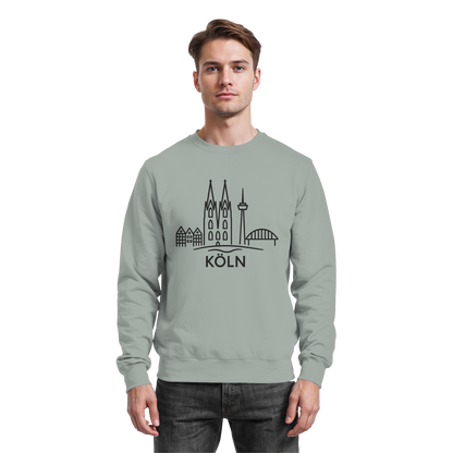 Köln Skyline (großer Druck auf der Brust) - Basic Sweatshirt