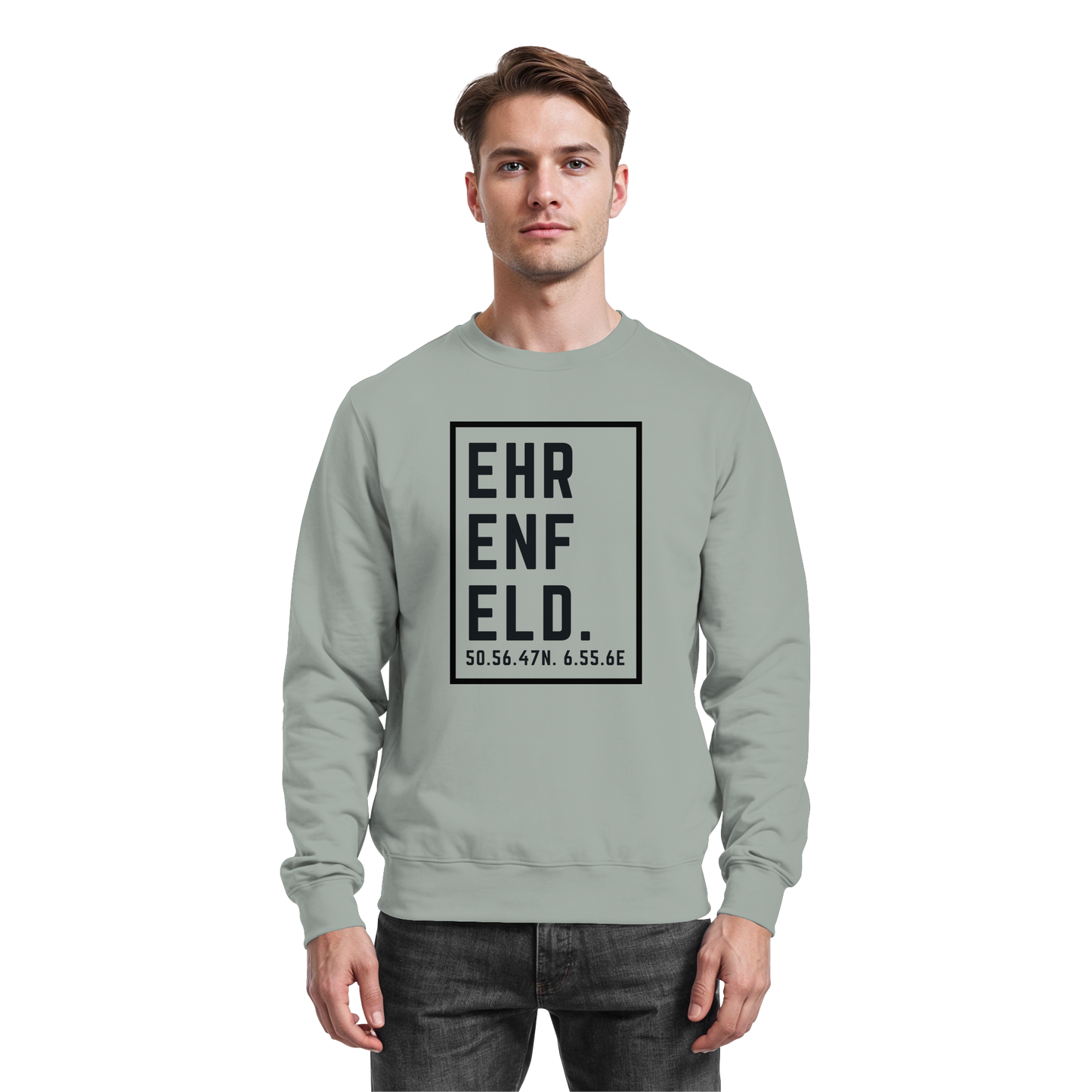 Ehrenfeld Koordinaten (großer Druck auf der Brust) - Basic Sweatshirt