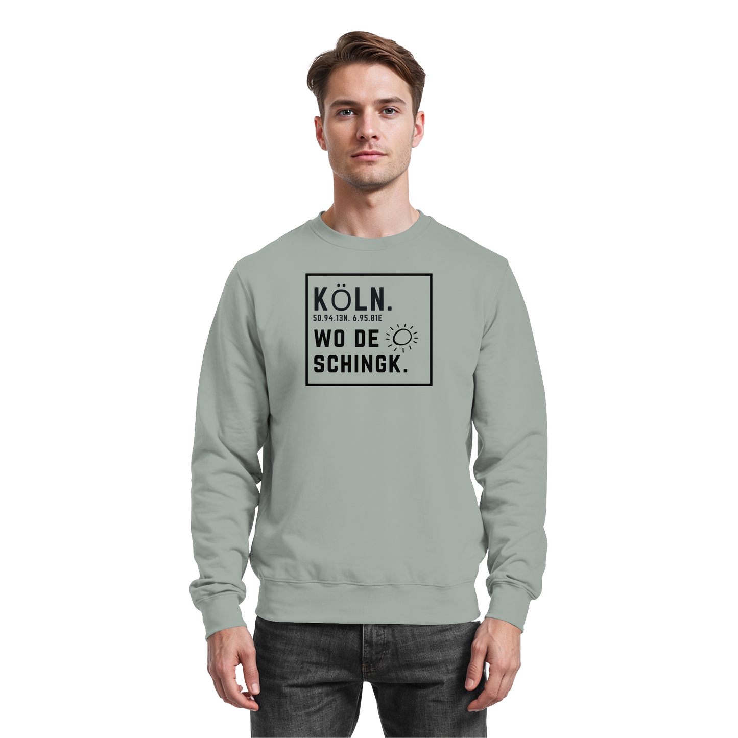 Wo de Sonn schingk - Köln Druck   - Basic Sweatshirt