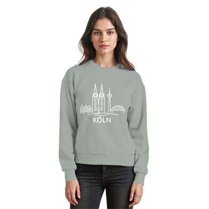 Köln Skyline (großer Druck auf der Brust) - Basic Sweatshirt