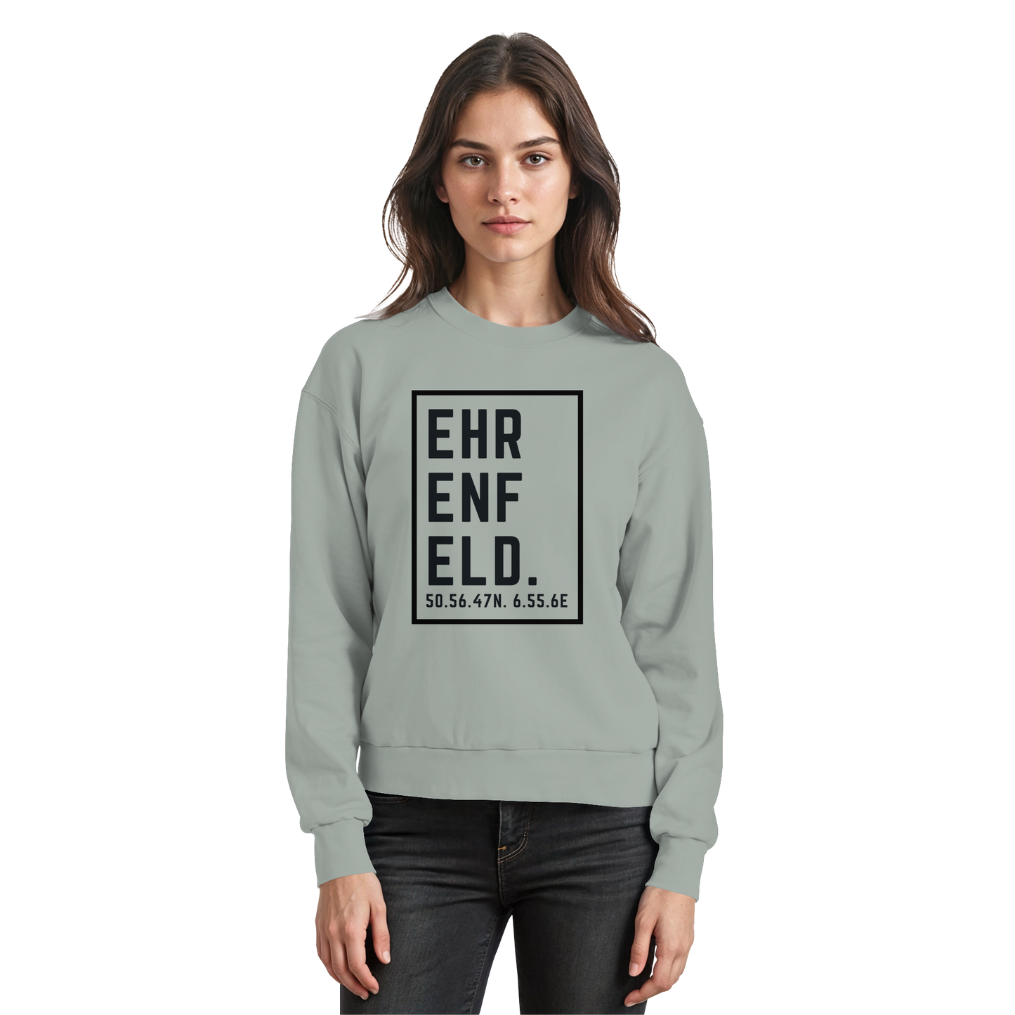 Ehrenfeld Koordinaten (großer Druck auf der Brust) - Basic Sweatshirt