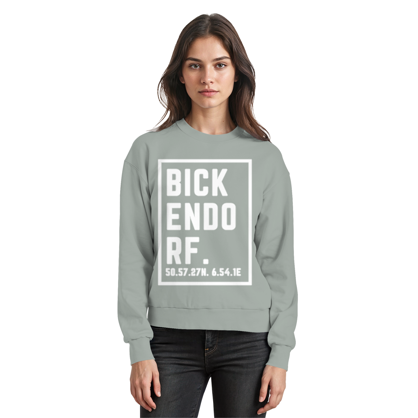 Bickendorf Koordinaten (großer Druck auf der Brust) - Basic Sweatshirt