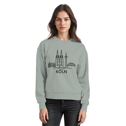 Köln Skyline (großer Druck auf der Brust) - Basic Sweatshirt