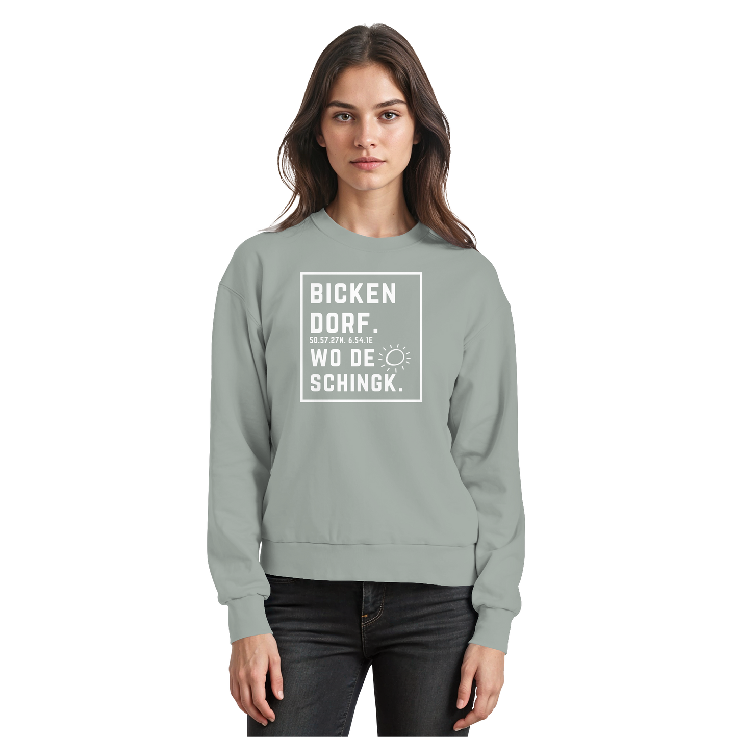 Wo de Sonn schingk - Bickendorf Druck - Basic Sweatshirt
