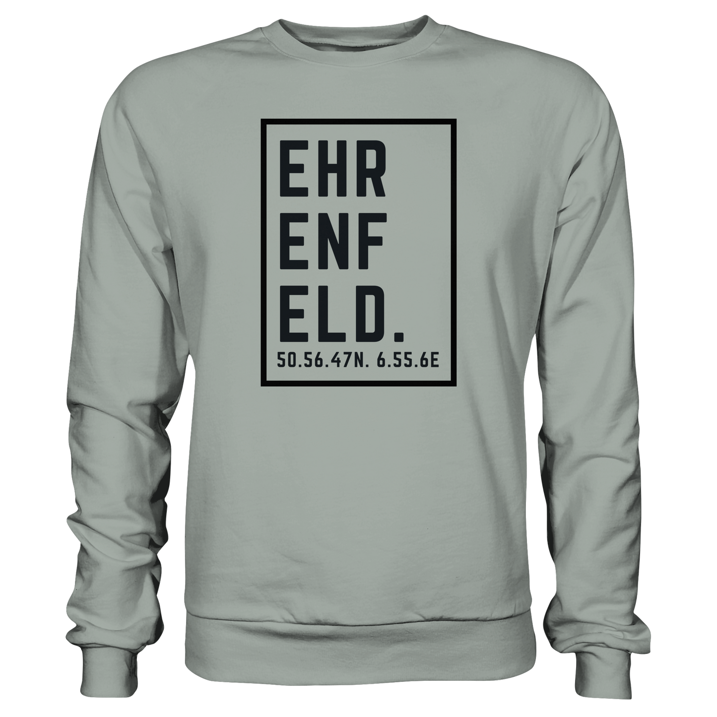 Ehrenfeld Koordinaten (großer Druck auf der Brust) - Basic Sweatshirt