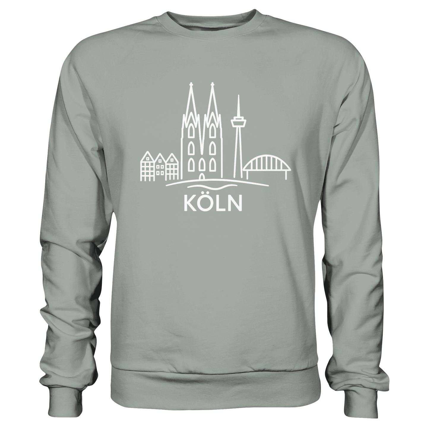 Köln Skyline (großer Druck auf der Brust) - Basic Sweatshirt