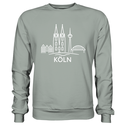 Köln Skyline (großer Druck auf der Brust) - Basic Sweatshirt