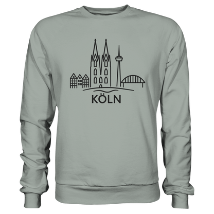 Köln Skyline (großer Druck auf der Brust) - Basic Sweatshirt