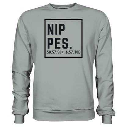 Nippes Koordinaten (großer Druck auf der Brust) - Basic Sweatshirt