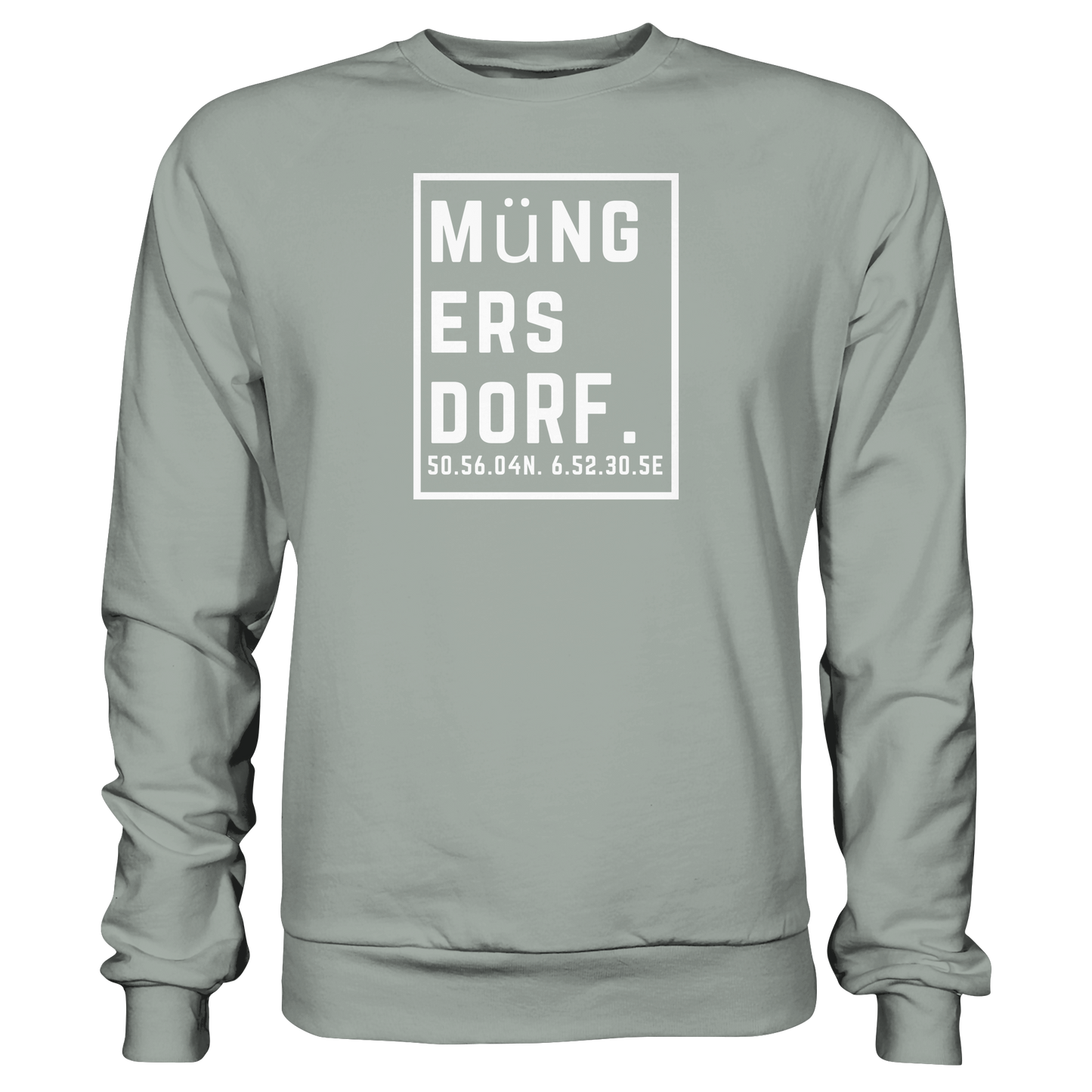 Müngersdorf Koordinaten (großer Druck auf der Brust) - Basic Sweatshirt