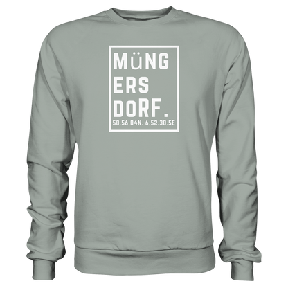 Müngersdorf Koordinaten (großer Druck auf der Brust) - Basic Sweatshirt