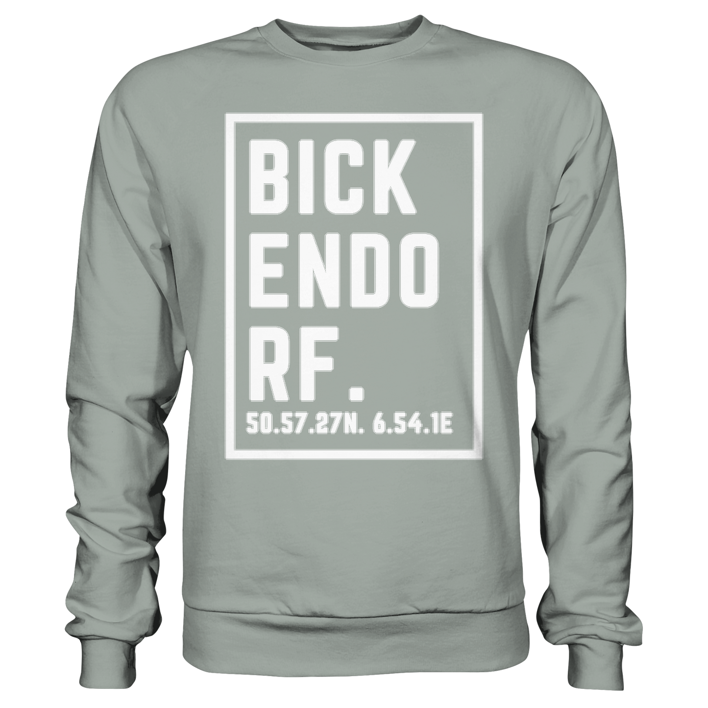Bickendorf Koordinaten (großer Druck auf der Brust) - Basic Sweatshirt