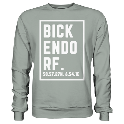 Bickendorf Koordinaten (großer Druck auf der Brust) - Basic Sweatshirt