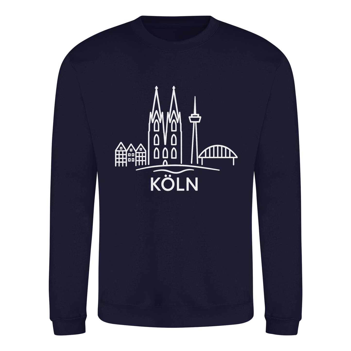 Köln Skyline (großer Druck auf der Brust) - Basic Sweatshirt