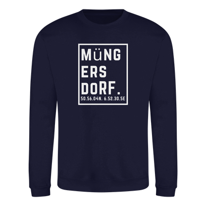 Müngersdorf Koordinaten (großer Druck auf der Brust) - Basic Sweatshirt
