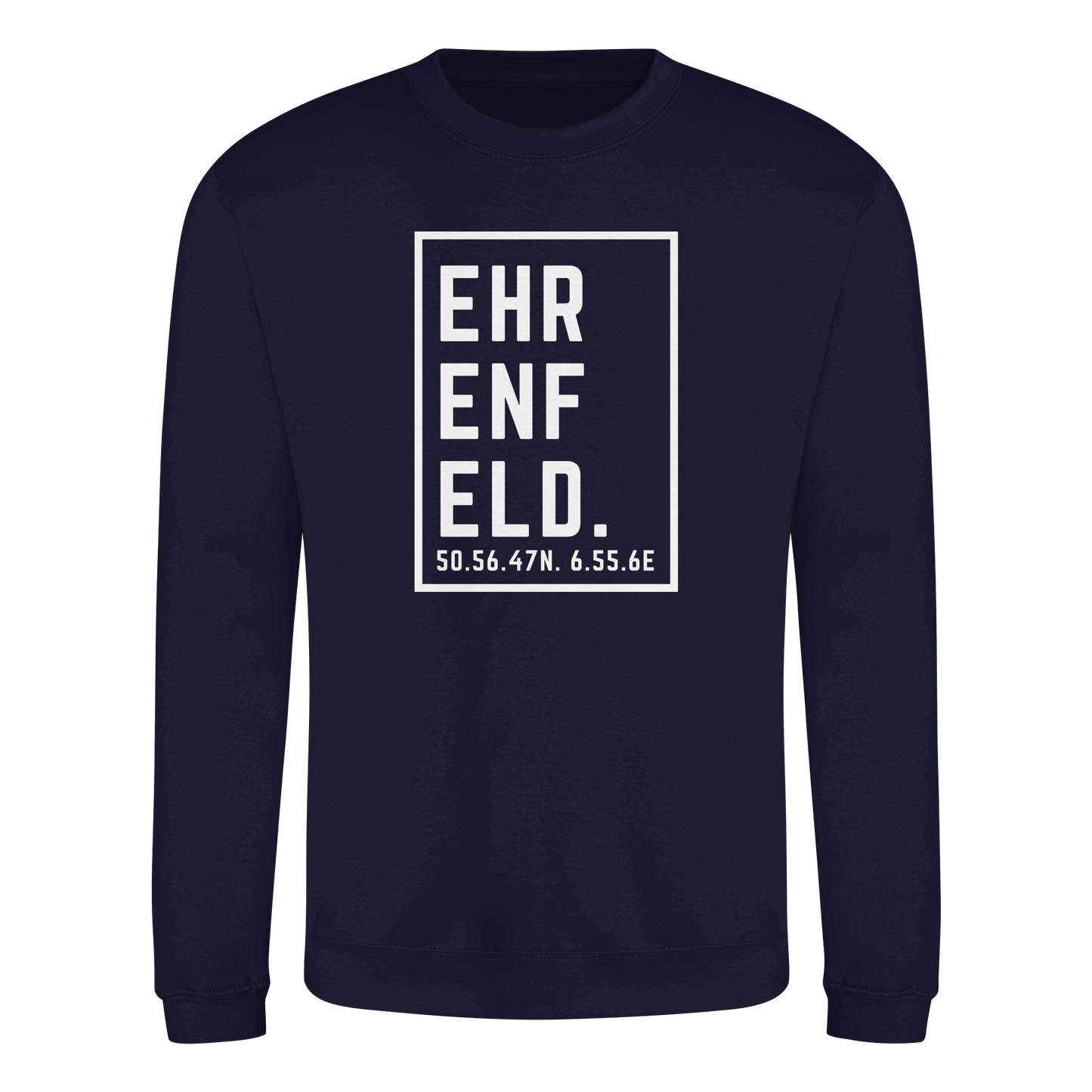 Ehrenfeld Koordinaten (großer Druck auf der Brust) - Basic Sweatshirt