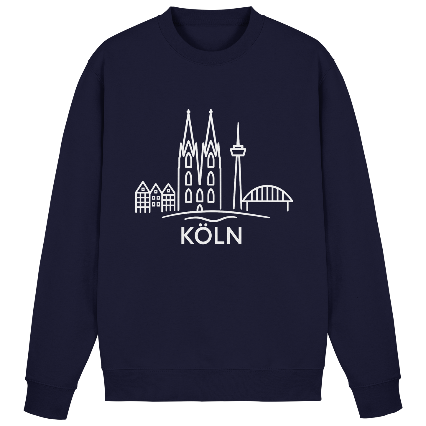 Köln Skyline (großer Druck auf der Brust) - Basic Sweatshirt