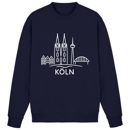 Köln Skyline (großer Druck auf der Brust) - Basic Sweatshirt