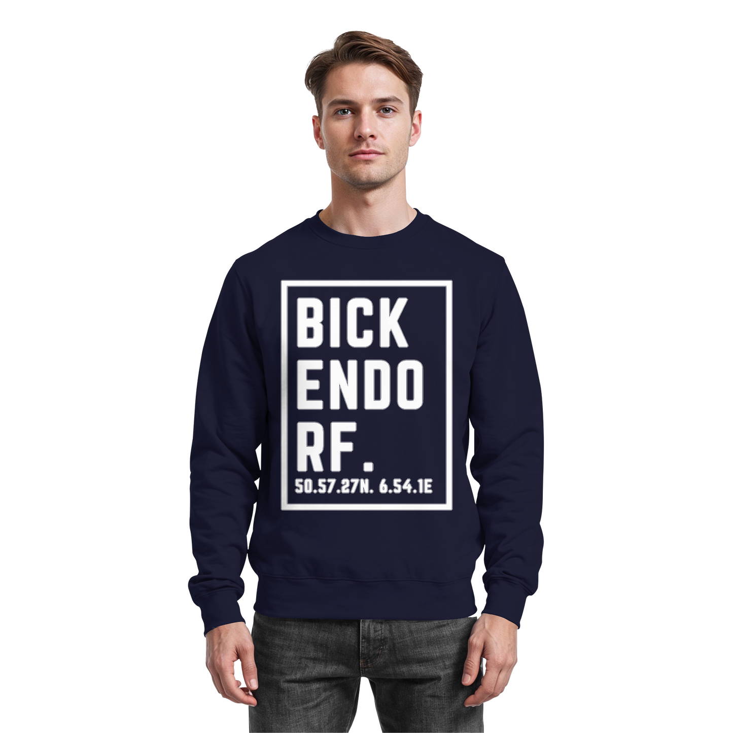 Bickendorf Koordinaten (großer Druck auf der Brust) - Basic Sweatshirt