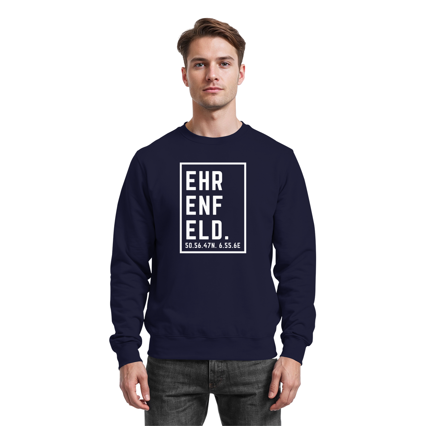 Ehrenfeld Koordinaten (großer Druck auf der Brust) - Basic Sweatshirt