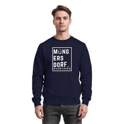 Müngersdorf Koordinaten (großer Druck auf der Brust) - Basic Sweatshirt