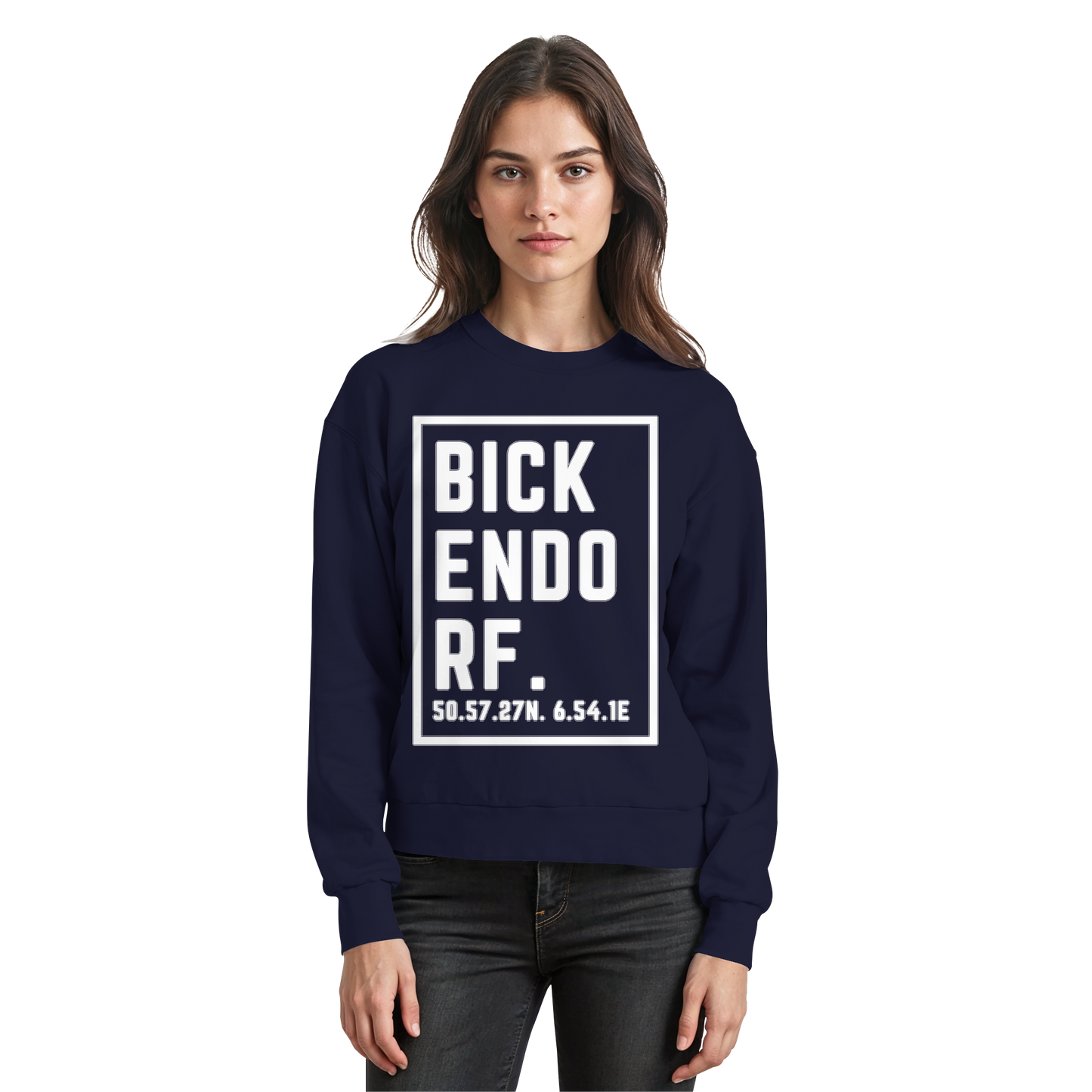 Bickendorf Koordinaten (großer Druck auf der Brust) - Basic Sweatshirt