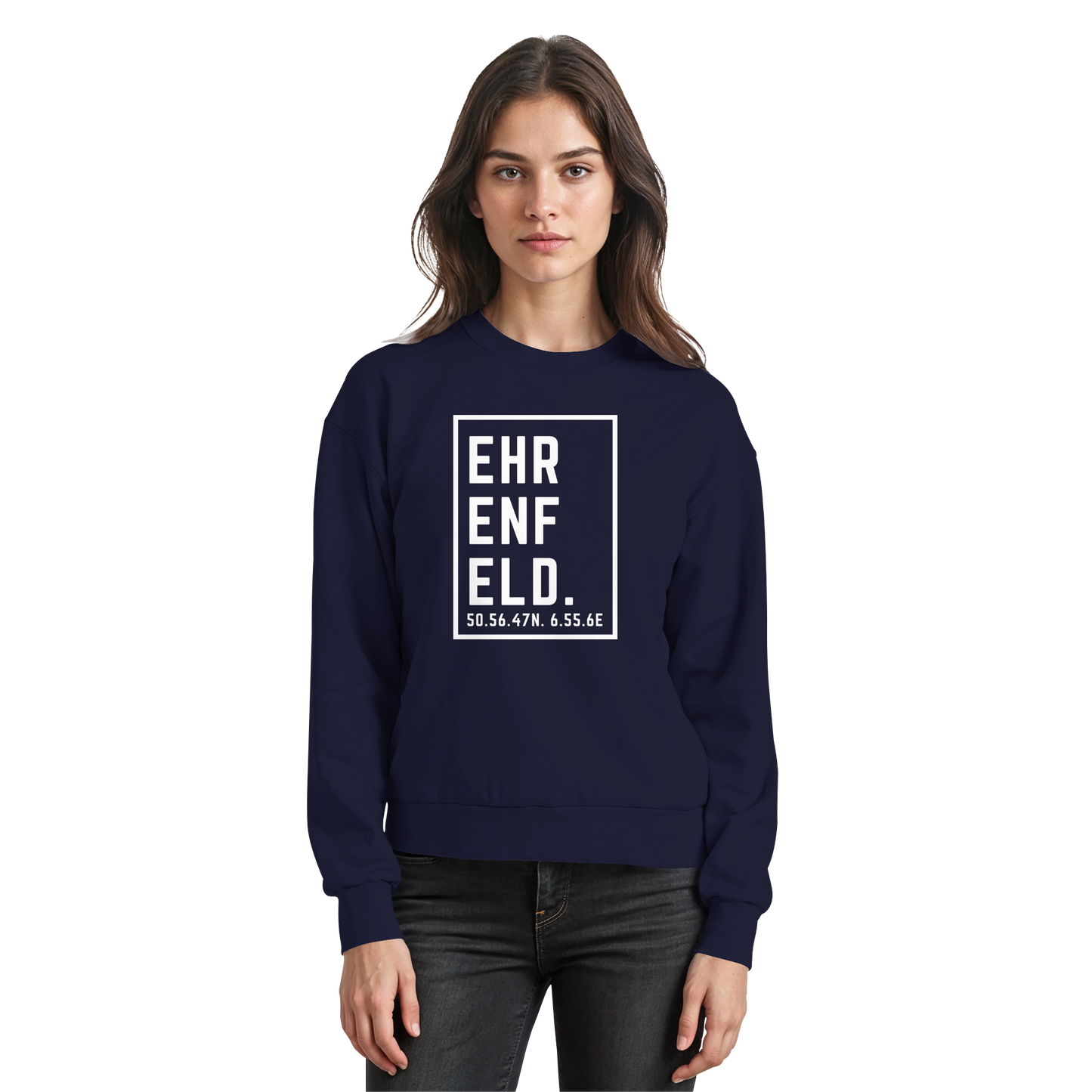 Ehrenfeld Koordinaten (großer Druck auf der Brust) - Basic Sweatshirt