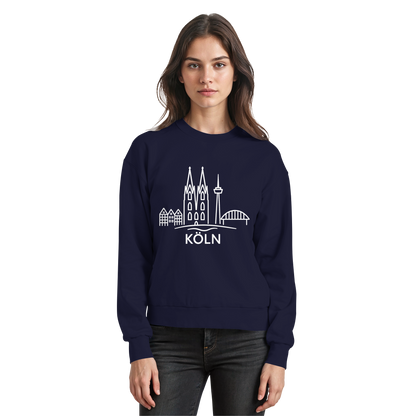 Köln Skyline (großer Druck auf der Brust) - Basic Sweatshirt