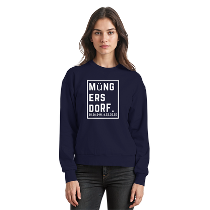 Müngersdorf Koordinaten (großer Druck auf der Brust) - Basic Sweatshirt