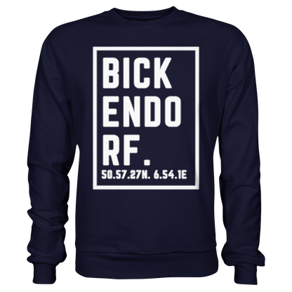 Bickendorf Koordinaten (großer Druck auf der Brust) - Basic Sweatshirt