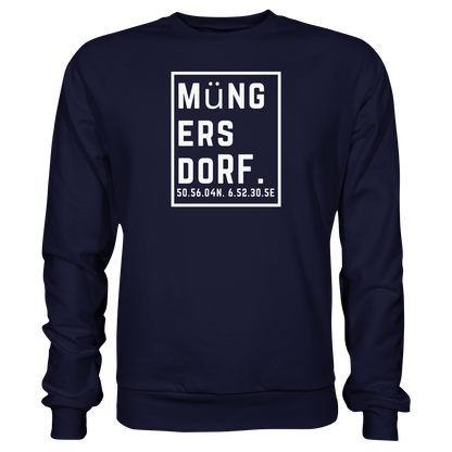 Müngersdorf Koordinaten (großer Druck auf der Brust) - Basic Sweatshirt