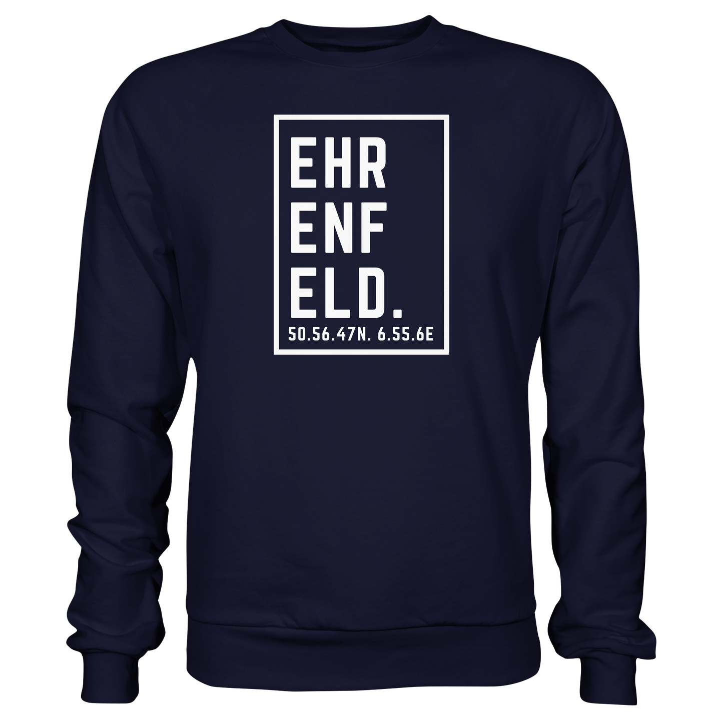 Ehrenfeld Koordinaten (großer Druck auf der Brust) - Basic Sweatshirt