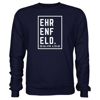 Ehrenfeld Koordinaten (großer Druck auf der Brust) - Basic Sweatshirt