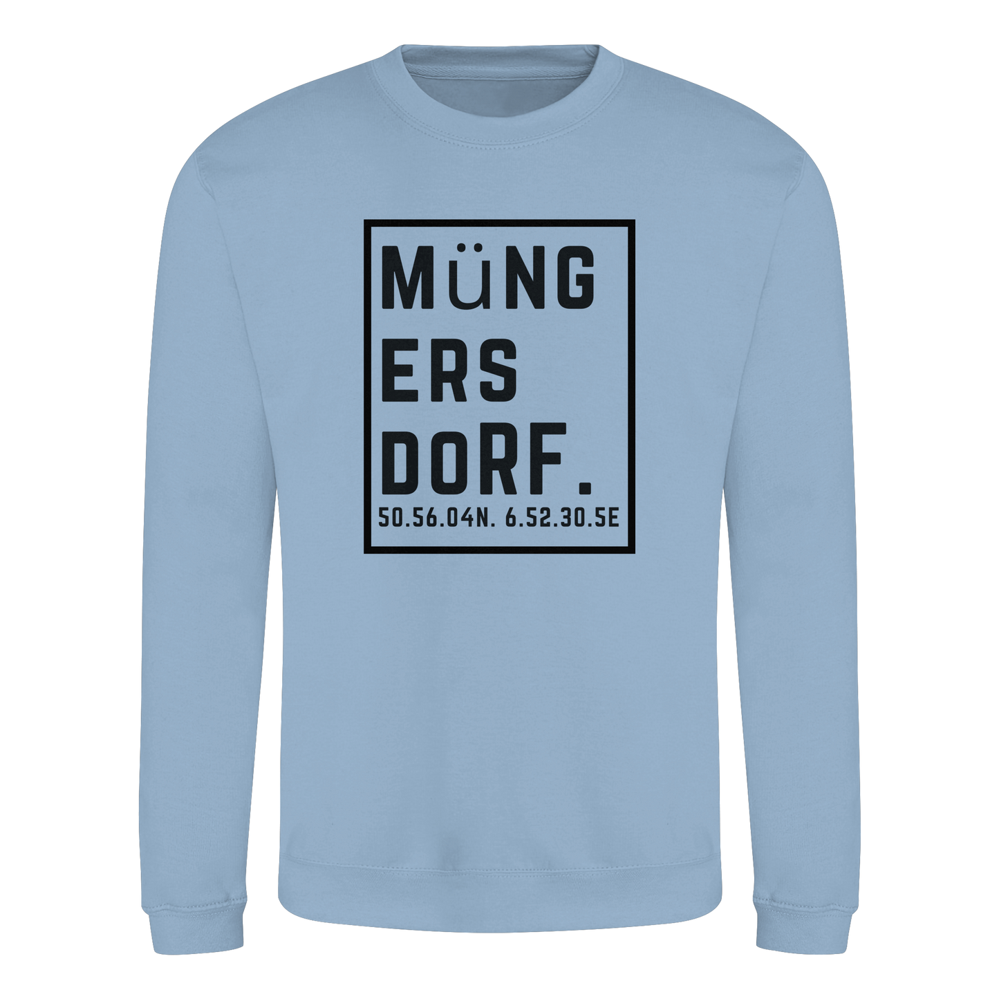 Müngersdorf Koordinaten (großer Druck auf der Brust) - Basic Sweatshirt